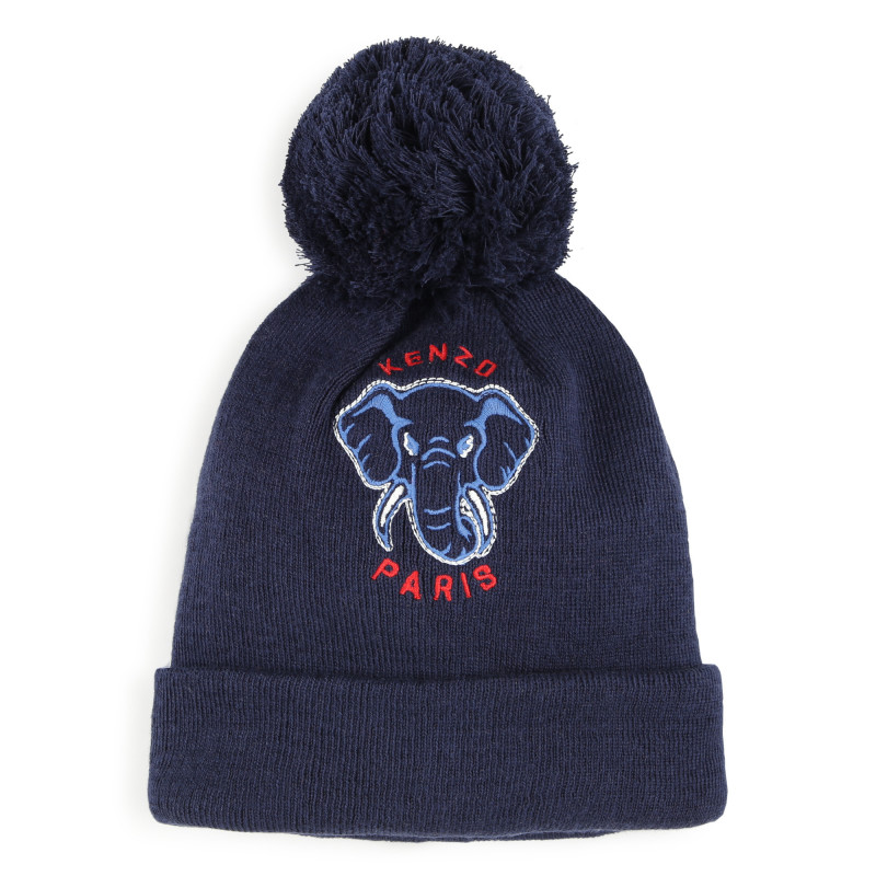 KENZO KIDS Bonnet en tricot unisexe bleu Kids around