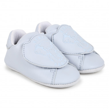 Hook-and-loop leather slippers KENZO KIDS for UNISEX