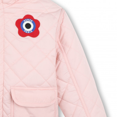 Hooded water-repellent puffer KENZO KIDS for GIRL