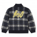 Cappotto misto lana a quadri KENZO KIDS Per UNISEX