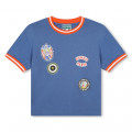 T-shirt avec bords contrastés KENZO KIDS pour FILLE