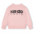 Pull en tricot fleur et logo KENZO KIDS pour FILLE