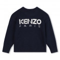 Knitted flower and logo jumper KENZO KIDS for GIRL