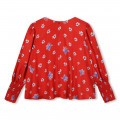 Soepele blouse met print KENZO KIDS Voor