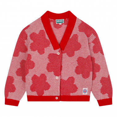 Cardigan boutonné à fleurs KENZO KIDS pour FILLE