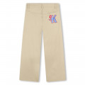 Flared cotton trousers KENZO KIDS for GIRL