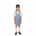 Printed denim pinafore dress KENZO KIDS for GIRL