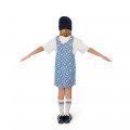 Printed denim pinafore dress KENZO KIDS for GIRL