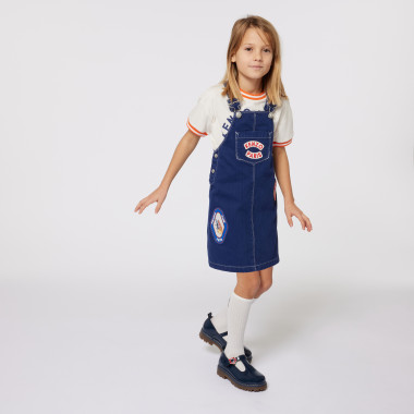 Cotton dungaree dress KENZO KIDS for GIRL