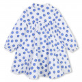 Robe à pois en popeline coton KENZO KIDS pour FILLE