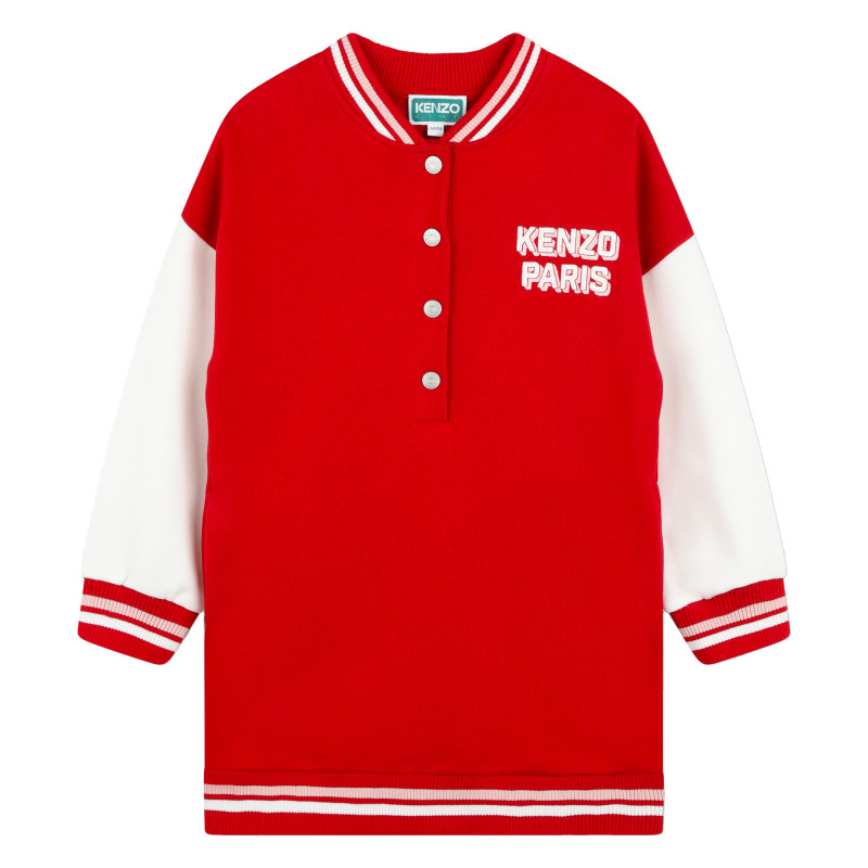 KENZO KIDS Vestido de muleton bordado niNa rojo Kids around