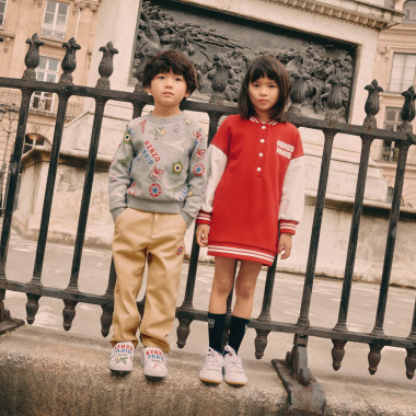 Robe molletonnée à broderies KENZO KIDS pour FILLE