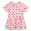 Robe coton à manches courtes KENZO KIDS pour FILLE