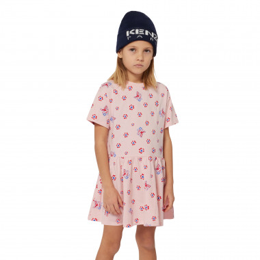 Short-sleeved cotton dress KENZO KIDS for GIRL