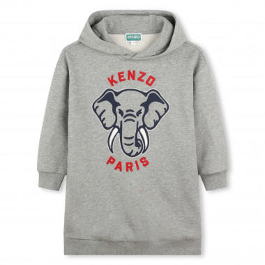 Hooded fleece dress KENZO KIDS for GIRL