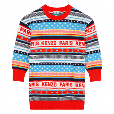 Robe en tricot jacquard KENZO KIDS pour FILLE