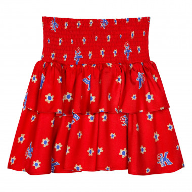 Rok met print en ruches KENZO KIDS Voor