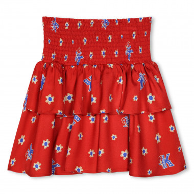 Print skirt with ruffles KENZO KIDS for GIRL