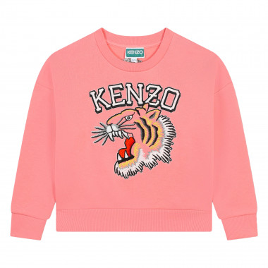 Sweat-shirt brodé en coton KENZO KIDS pour FILLE