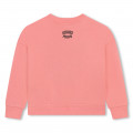 Sweat-shirt brodé en coton KENZO KIDS pour FILLE