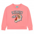 Sweat-shirt brodé en coton KENZO KIDS pour FILLE