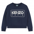 Sweat-shirt en molleton gratté KENZO KIDS pour FILLE