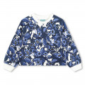 Fleece sweat-shirt met print KENZO KIDS Voor