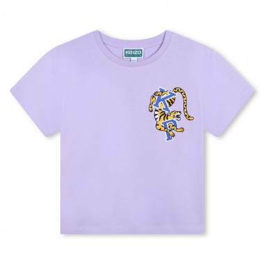 T-shirt coton manches courtes KENZO KIDS pour FILLE