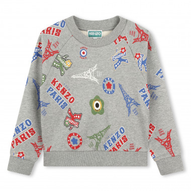 Sweat-shirt molletonné imprimé KENZO KIDS pour GARCON