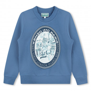 Sweat-shirt molletonné imprimé KENZO KIDS pour GARCON