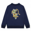 Cardigan molletonné brodé KENZO KIDS pour GARCON