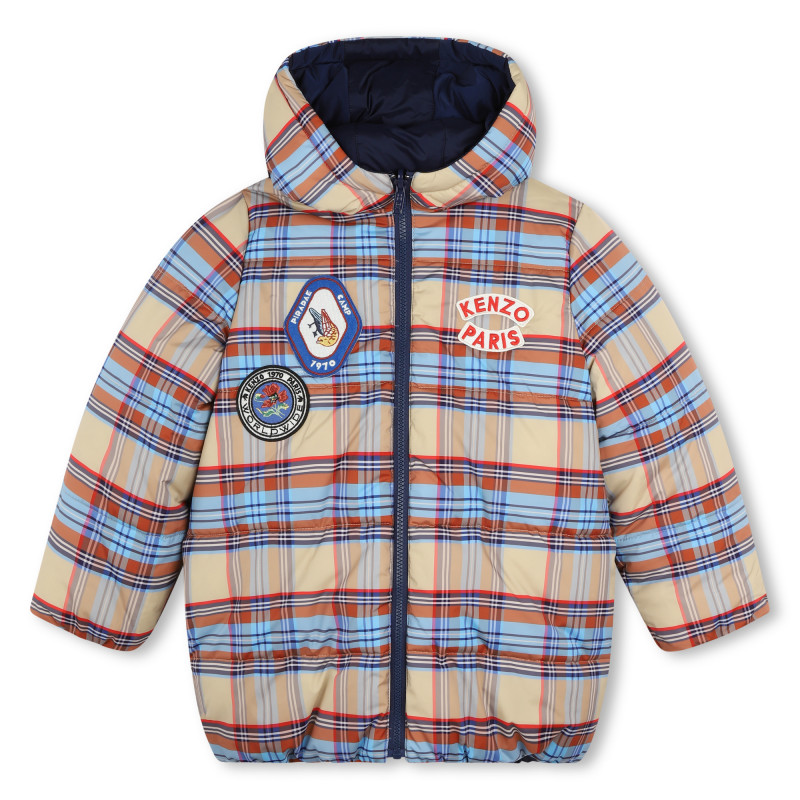 KENZO KIDS Reversible puffer jacket unisex blue Kids around