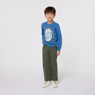 Langarm-T-Shirt mit Muster KENZO KIDS Für JUNGE