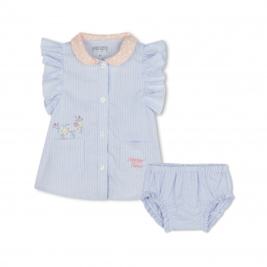 Ensemble robe et culotte rayés KENZO KIDS pour FILLE
