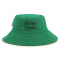 Reversible cotton bucket hat KENZO KIDS for UNISEX