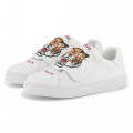 Leather hook-and-loop trainers KENZO KIDS for UNISEX