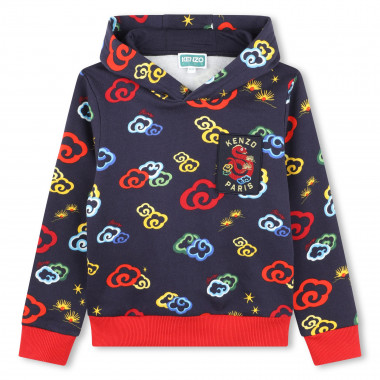 Sweat-shirt à capuche imprimé KENZO KIDS pour UNISEXE