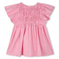 Cotton satin embroidered dress KENZO KIDS for GIRL