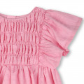 Cotton satin embroidered dress KENZO KIDS for GIRL