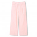 Flared poplin trousers KENZO KIDS for GIRL