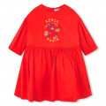 Flared puff-sleeved dress KENZO KIDS for GIRL