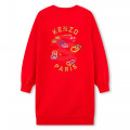 Straight-cut embroidered dress KENZO KIDS for GIRL