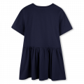 Logo print dress with ruffle KENZO KIDS for GIRL