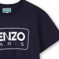 Logo print dress with ruffle KENZO KIDS for GIRL