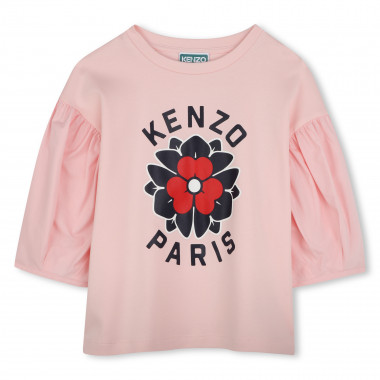T-shirt, 2 materialen, print KENZO KIDS Voor