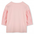 T-Shirt aus zwei Materialien KENZO KIDS Für MÄDCHEN