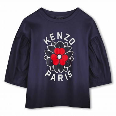 T-shirt, 2 materialen, print KENZO KIDS Voor