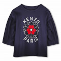T-Shirt aus zwei Materialien KENZO KIDS Für MÄDCHEN