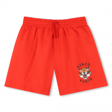 Tiger-print swim shorts KENZO KIDS for BOY