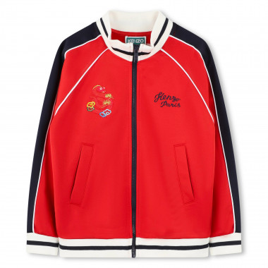 Sweat-shirt zippé col montant KENZO KIDS pour GARCON
